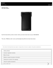 Sony NW-WM1A Help Guide Printable PDF