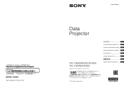 Sony VPL-FHZ66 Startup Guide - Quick Reference Manual