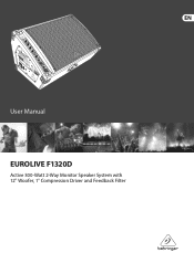 Behringer F1320D Manual
