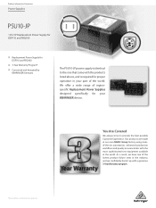 Behringer PSU10-JP Product Information