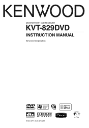 Kenwood KVT-829DVD User Manual