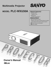 Sanyo WXU30 Instruction Manual, PLC-WXU30A
