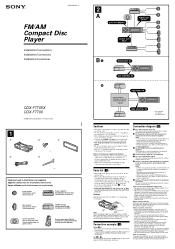 Sony CDX-F7700 Installation/Connections Instructions