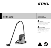 Stihl SE 62 Product Instruction Manual