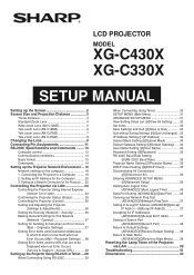 Sharp XGC430X|XGC330X Quick Guide
