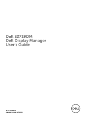 Dell S2719DM Monitor Display Manager Users Guide