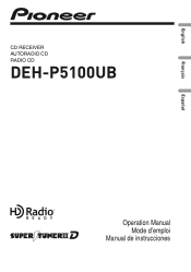 Pioneer DEH-P5100UB Owner's Manual