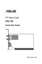 Asus My Cinema-PS3-150/NAQ/FM/AV/RC Quick start guide of My Cinema-PS3-150