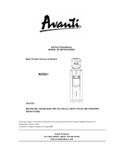 Avanti WD361 Instruction Manual