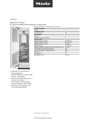 Miele F 2672 Vi Product sheet