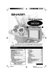 Sharp 36C530 36C530 Operation Manual
