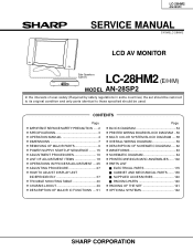 Sharp LC-28HM2U Service Manual