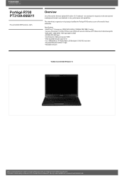 Toshiba Portege R700 PT310A-066011 Detailed Specs for Portege R700 PT310A-066011 AU/NZ; English