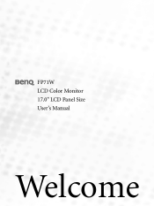 BenQ FP71W User's Manual