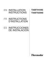 Thermador T36BT915NS Installation Instructions