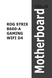 Asus ROG STRIX B660-A GAMING WIFI D4 Users Manual English