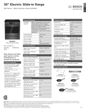 Bosch HEI8046U Product Spec Sheet