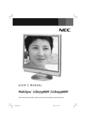 NEC LCD1935NXM MultiSync LCD1731_1935NXM User's Manual