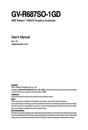 Gigabyte GV-R687SO-1GD Manual