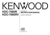 Kenwood KDC-7080R User Manual