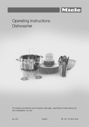 Miele G 4998 Vi AM Operating instructions/Installation instructions