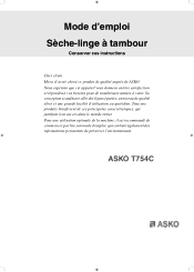 Asko T754C User manual 8095057 Asko T754C FR