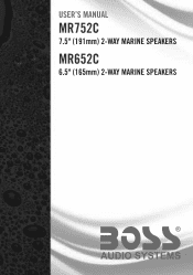 Boss Audio MR752C User Manual