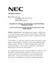 NEC OPS-DRD Launch Press Release