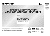 Sharp SD-HX600 SD-HX600 Operation Manual