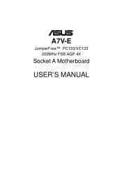 Asus A7V-E Motherboard DIY Troubleshooting Guide