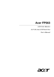 BenQ FP563 User Manual FP563