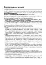 Lenovo ThinkCentre A57e (Spanish) Lenovo License Agreement