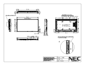 NEC P402-PC-CRE Mechanical Drawing