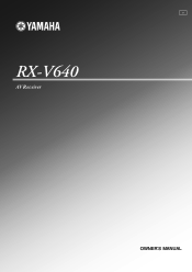Yamaha RX-V640 Owner's Manual