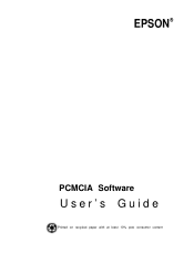 Epson ActionNote 866C User Manual - PCMCIA Card