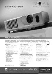 Hitachi CP-WX3014WN Brochure