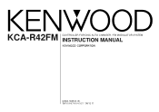 Kenwood KCA-R42FM User Manual 1