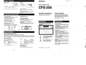 Sony CFS-205 Users Guide
