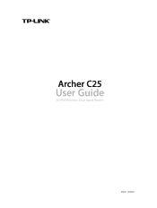 TP-Link Archer C25 Archer C25EU V1 User Guide