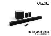Vizio SB3851-C0 Quickstart Guide (English)