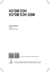 Gigabyte H370M D3H GSM Users Manual