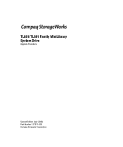 HP SW TL881 DLT Mini-Lib/1 Compaq StorageWorks TL881/TL891 Family MiniLibrary System Drive Upgrade Procedure (July 2000)