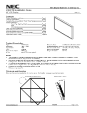 NEC V463-TM Installation Guide
