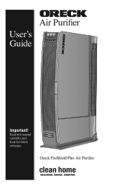 Oreck ProShield Plus Owners Guide