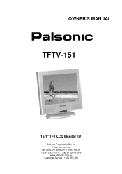 Palsonic TFTV151 Owners Manual