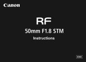 Canon RF 50mm F1.8 STM RF50mm F1.8 STM Instruction Manual
