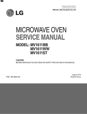 LG MV1611WW Service Manual