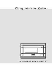 Viking RDMOS201SS 30 inch W. Built-In Trim Kit - Installation Instructions