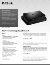 D-Link DGS-1024A DGS-1016A Datasheet