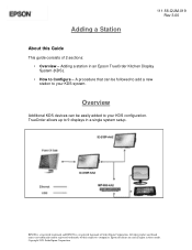 Epson TrueOrder KDS Epson TrueOrder KDS Adding a Station - Quick User Manual